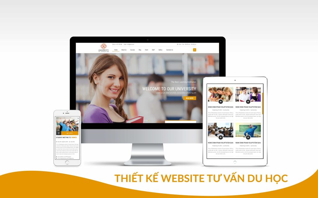 Thiết kế website du học