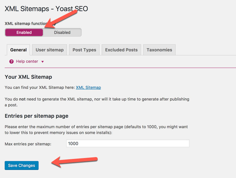 sitemap cho website