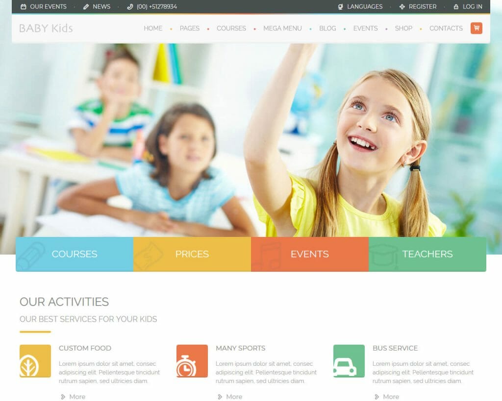 website elearning